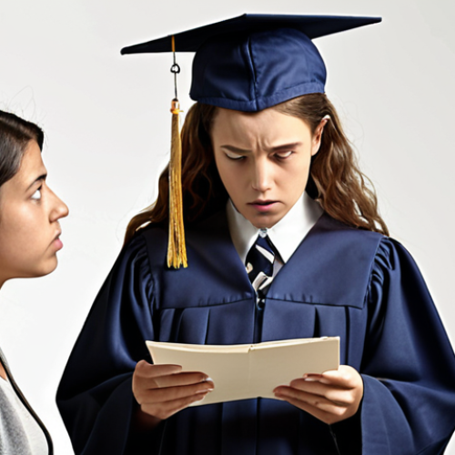 Home 6 **
> Burdened student and concerned parents looking at rising university fees, highlighting the financial challenges of education.
**