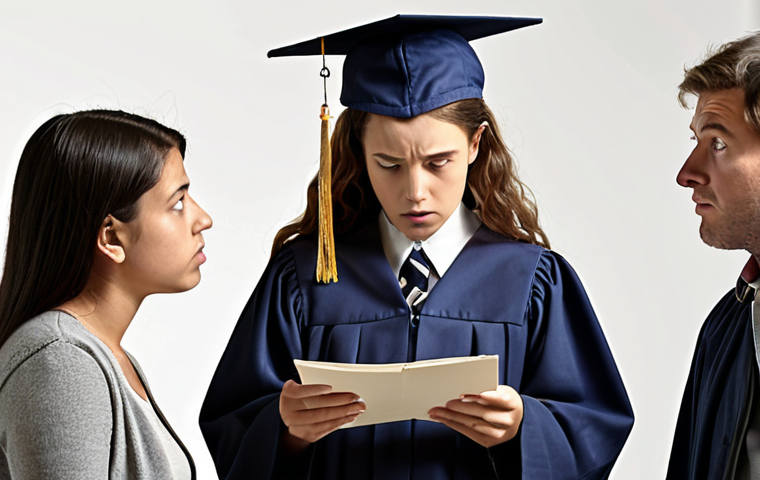 **
> Burdened student and concerned parents looking at rising university fees, highlighting the financial challenges of education.
**