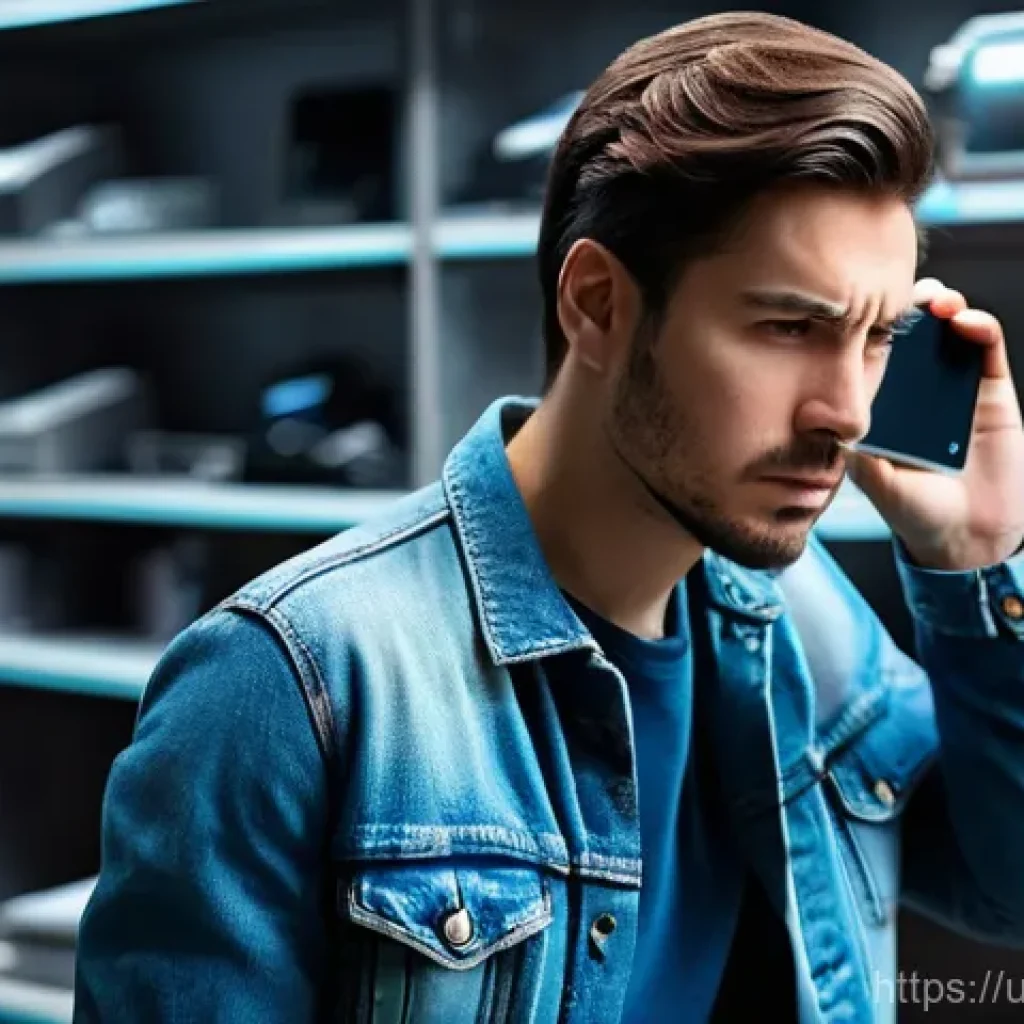 핸드폰 액정 수리비 - **Prompt 1: The Dilemma of a Cracked Screen**
    A close-up, cinematic shot of a person, mid-20s to...